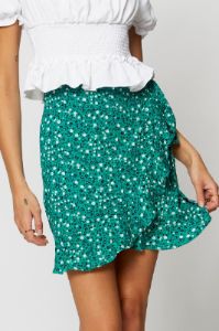 Print Wrap Skirt Mini sold by Ally Fashion