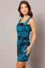 Blue Floral Bodycon Dress Sleeveless Mini sold by Ally Fashion