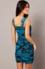 Blue Floral Bodycon Dress Sleeveless Mini sold by Ally Fashion
