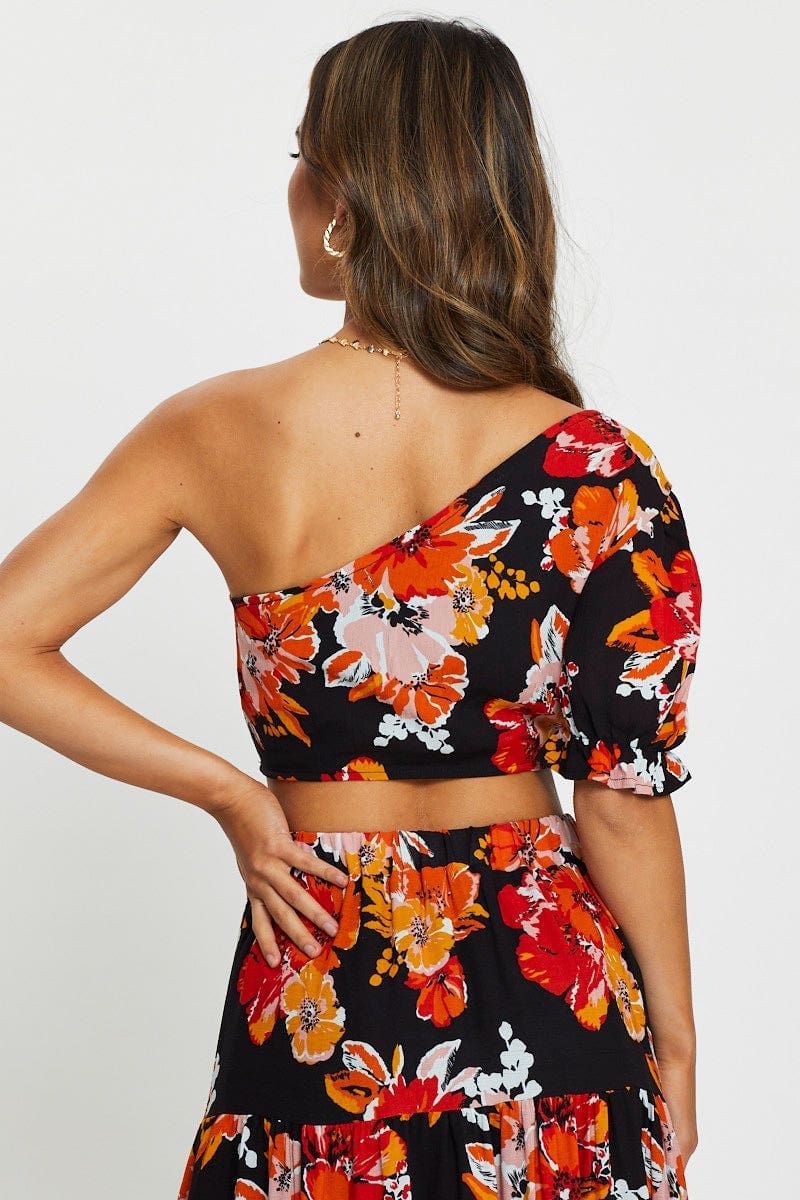 Print One Shoulder Top sold by Ally Fashion product image thumbnail 3