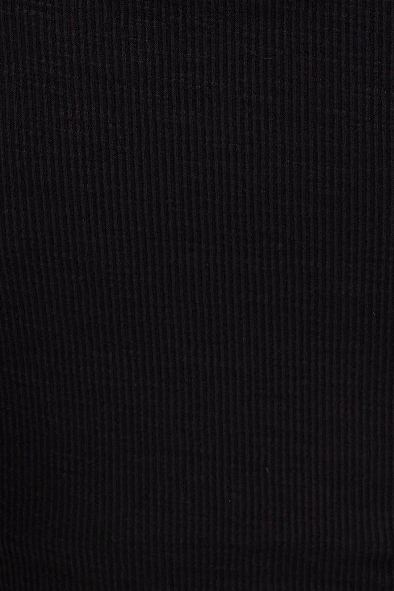 Black Crop Top Sleeveless Round Neck Cut Out Rib Jersey sold by Ally Fashion product image thumbnail 6