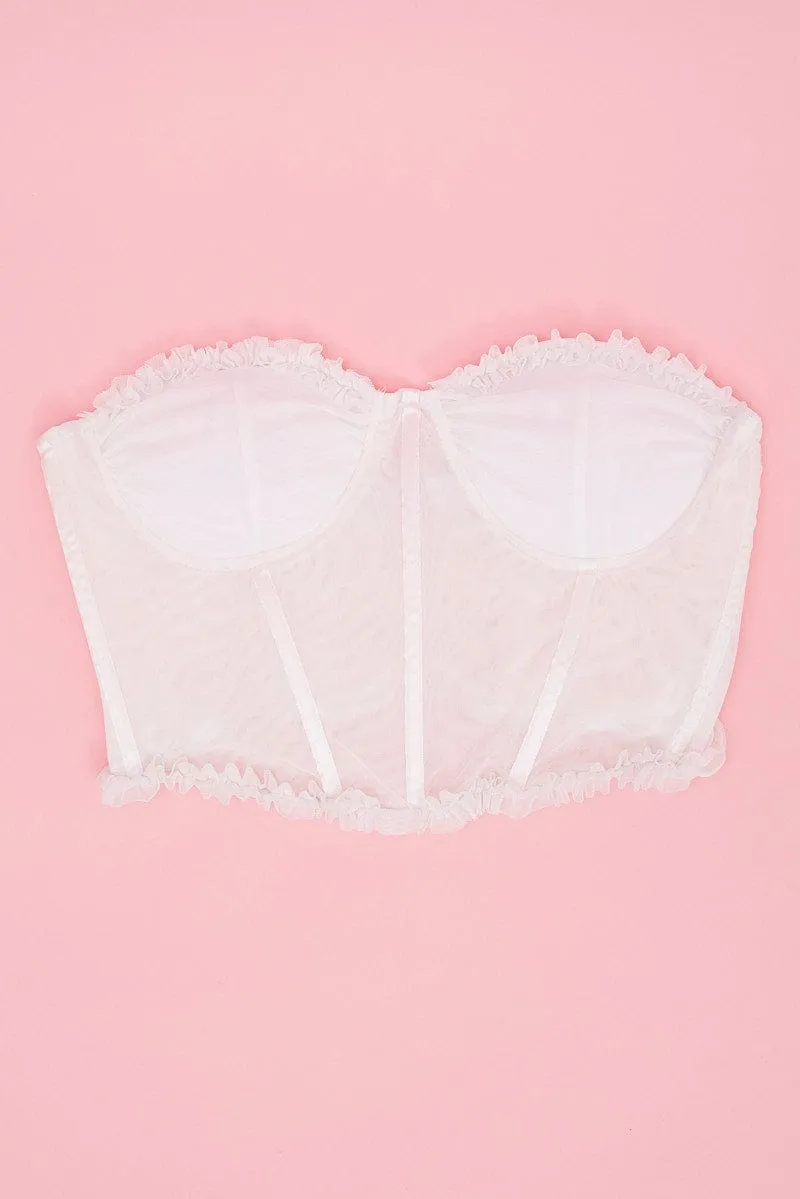 Black Mesh Corset Top Lingerie sold by Ally Fashion