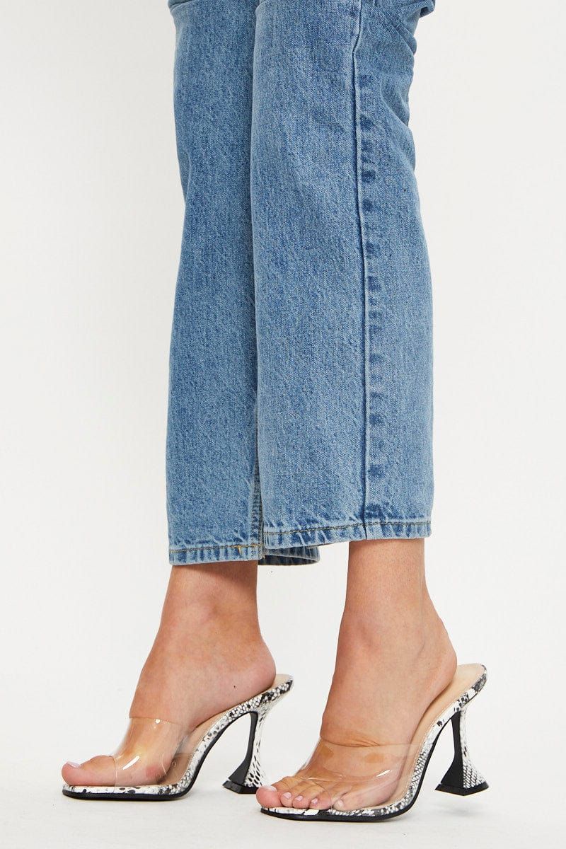 Print Perspex Snake Print Flared Heel Mule sold by Ally Fashion product image thumbnail 2