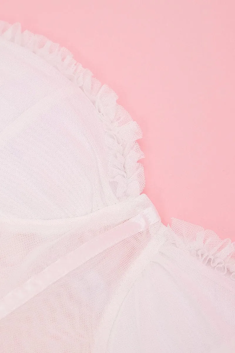 Black Mesh Corset Top Lingerie sold by Ally Fashion product image thumbnail 2