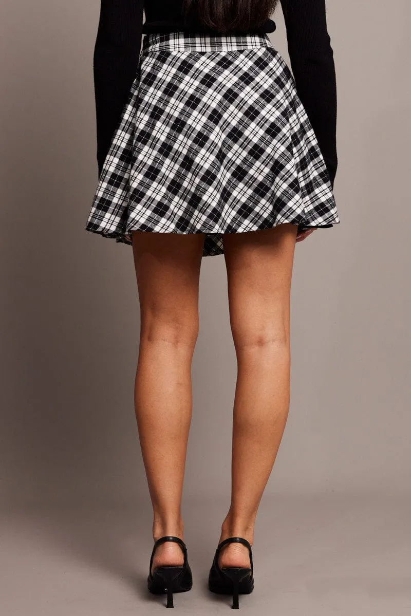 Black Check Skater Skirt Mini sold by Ally Fashion product image thumbnail 5