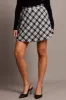 Black Check Skater Skirt Mini sold by Ally Fashion
