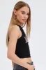 Black Graphic Crop Top Sleeveless sold by Ally Fashion