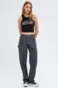 Black Graphic Crop Top Sleeveless sold by Ally Fashion