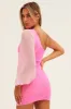 Pink One Shoulder Bodycon Mini Dress sold by Ally Fashion