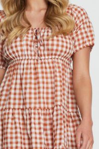 Check Mini Dress Short Sleeve sold by Ally Fashion