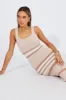 White Stripe Knit Dress Sleeveless Midi sold by Ally Fashion