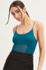 Blue Bodysuit Sleeveless Scoop Neck Waist Detail sold by Ally Fashion