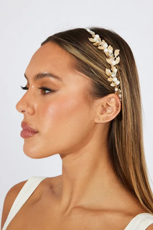 Gold Leaf Vine Aliceband sold by Ally Fashion