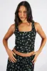 Black Floral Corset Top Sleeveless sold by Ally Fashion