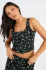 Black Floral Corset Top Sleeveless sold by Ally Fashion