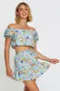 Print Flare Skirt Mini High Rise sold by Ally Fashion