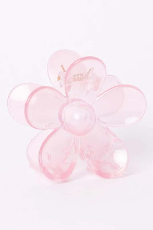 Pink Flower Claw Clip sold by Ally Fashion
