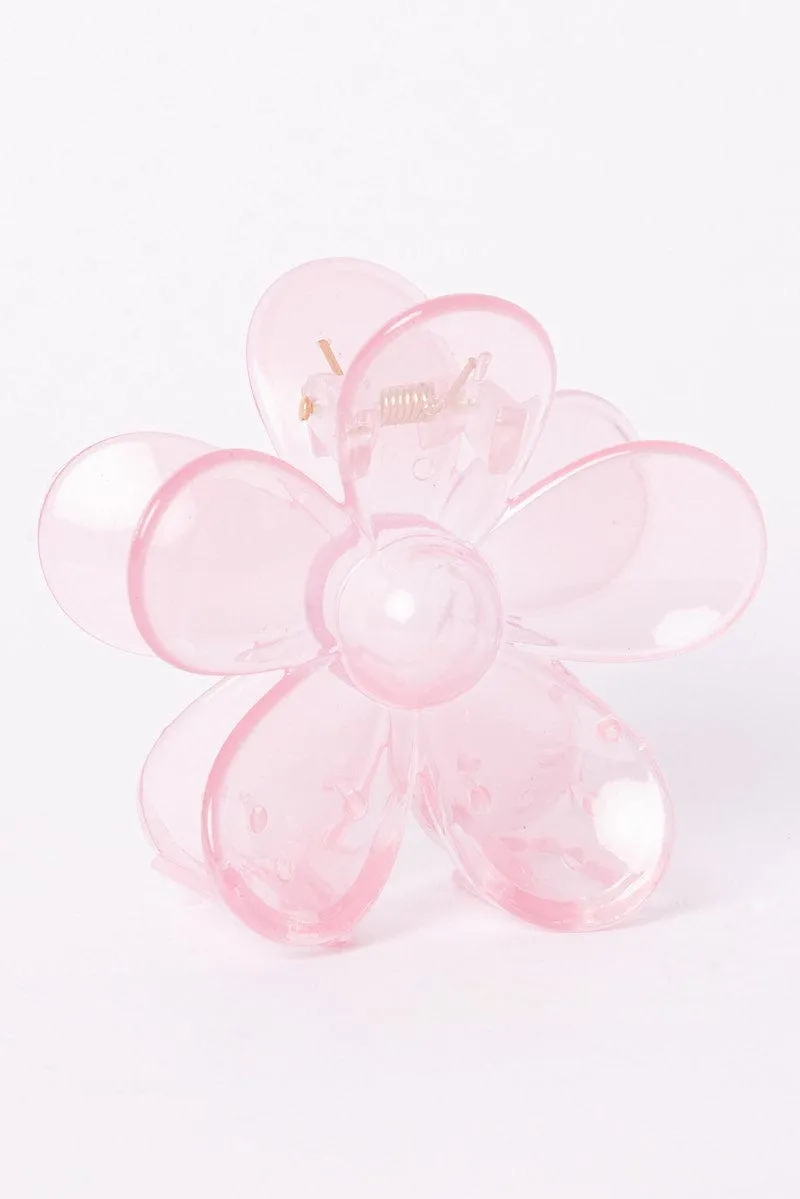 Pink Flower Claw Clip sold by Ally Fashion
