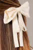 White Bow Hair Clip sold by Ally Fashion
