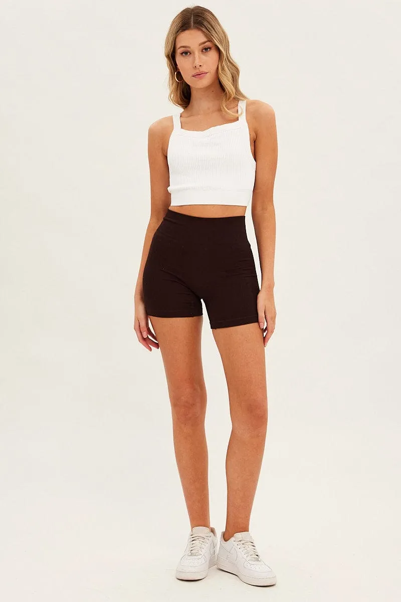 White Singlet Top Square Neck Seamless sold by Ally Fashion product image thumbnail 2