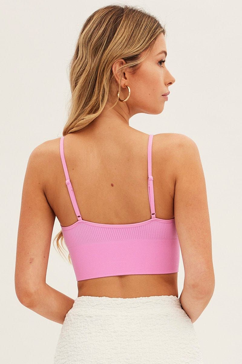 Pink Bralette V Neck Seamless sold by Ally Fashion product image thumbnail 5