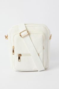 White Utility Crossbody Bag sold by Ally Fashion