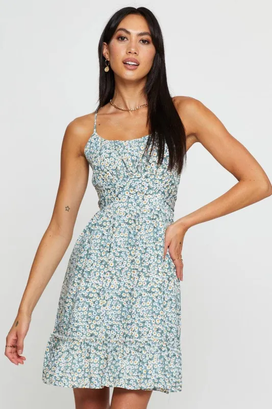 Print Mini Dress Sleeveless sold by Ally Fashion