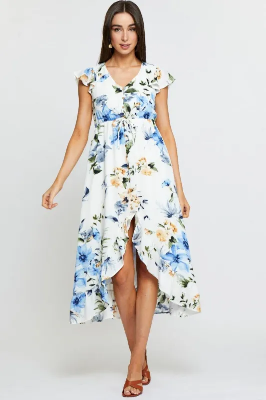 Print Midi Dress Short Sleeve sold by Ally Fashion