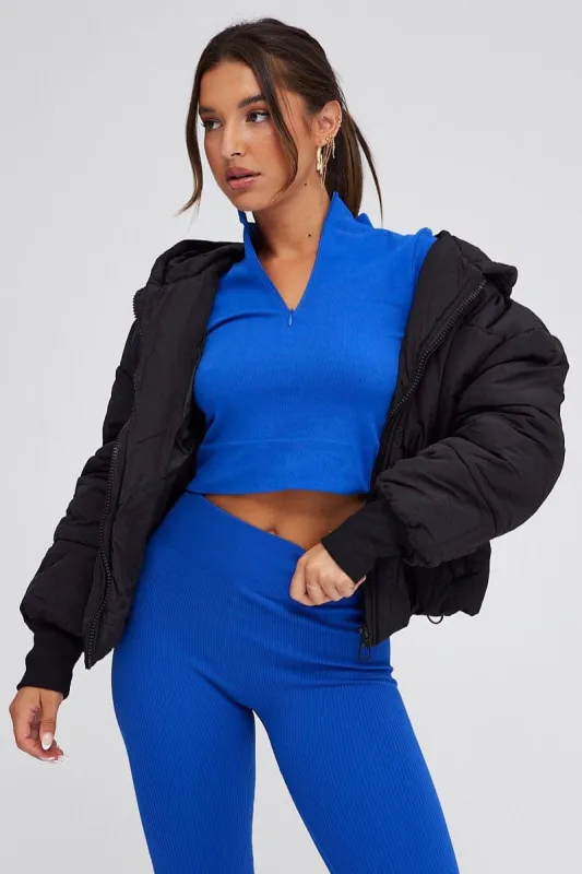 Black Puffer with Long Sleeves sold by Ally Fashion