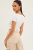 White T-Shirt Short Sleeve Scoop Neck sold by Ally Fashion