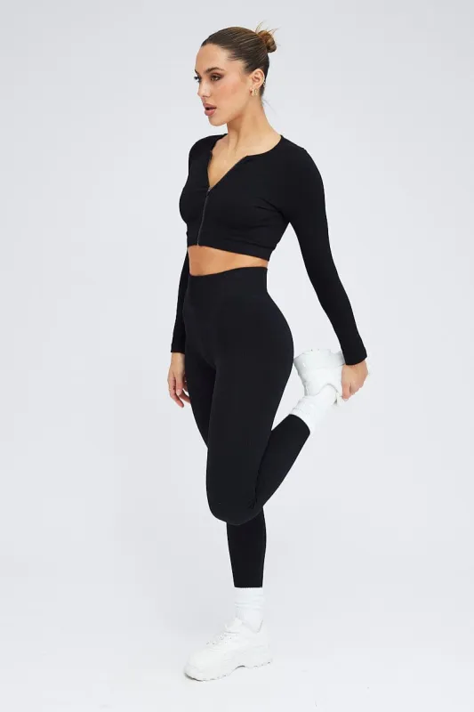 Black Leggings Seamless Activewear sold by Ally Fashion