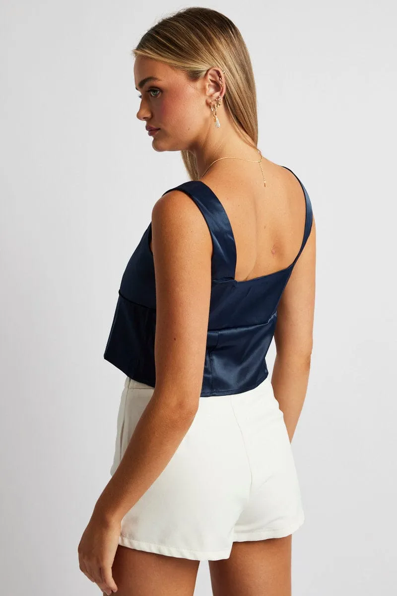 Blue Cami Top Sleeveless sold by Ally Fashion product image thumbnail 5