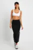 Black Midi Skirt Side Stripe sold by Ally Fashion