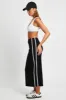 Black Midi Skirt Side Stripe sold by Ally Fashion