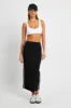 Black Midi Skirt Side Stripe sold by Ally Fashion