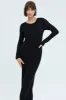 Black Crochet Maxi Knit Dress sold by Ally Fashion