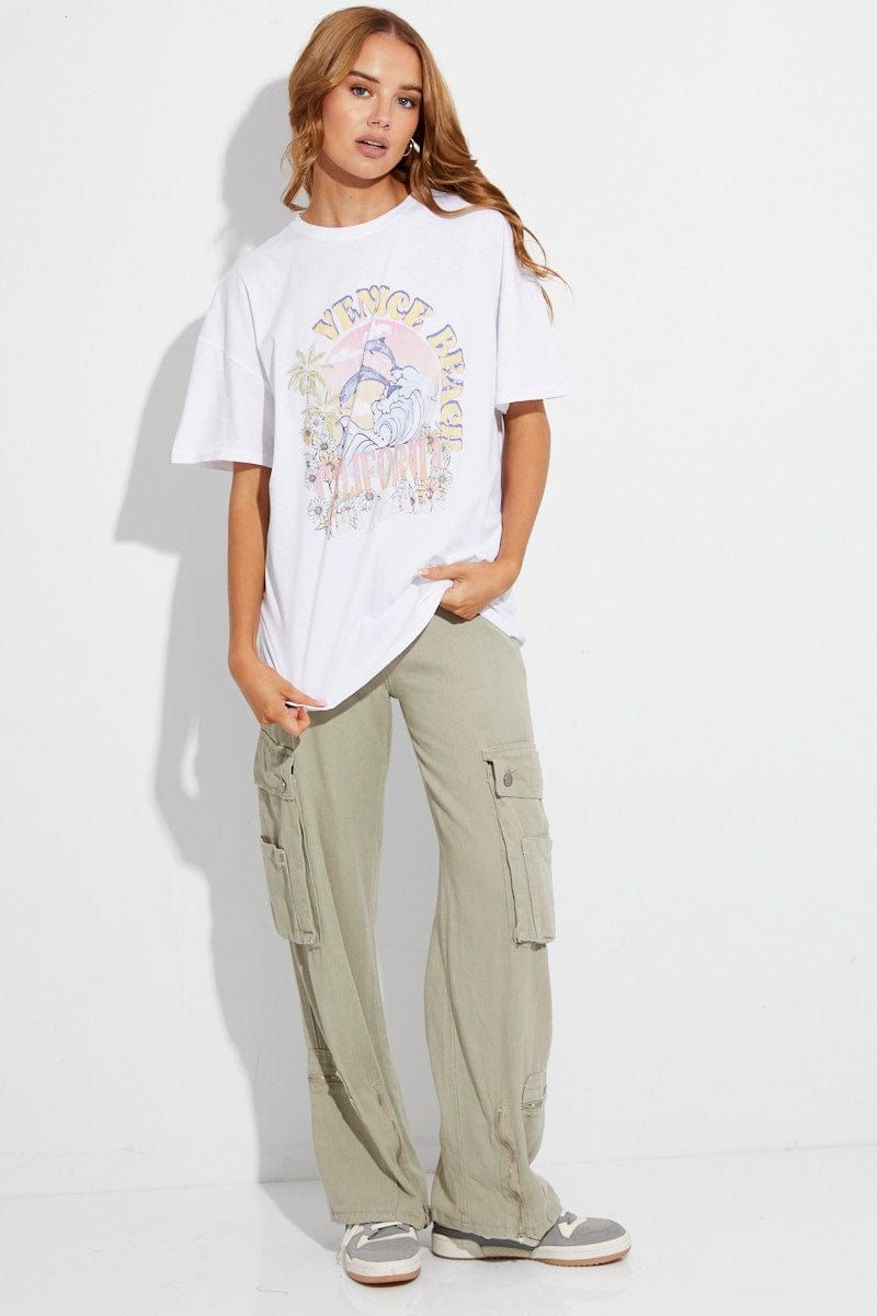 White Tee Vintage Surf Venice Beach Graphic sold by Ally Fashion product image thumbnail 2