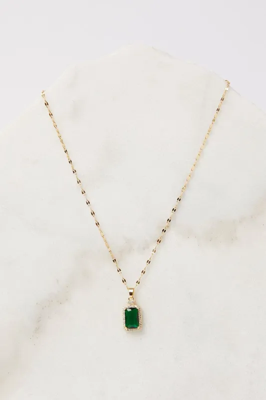 Yellow Jewel Drop Necklace sold by Ally Fashion