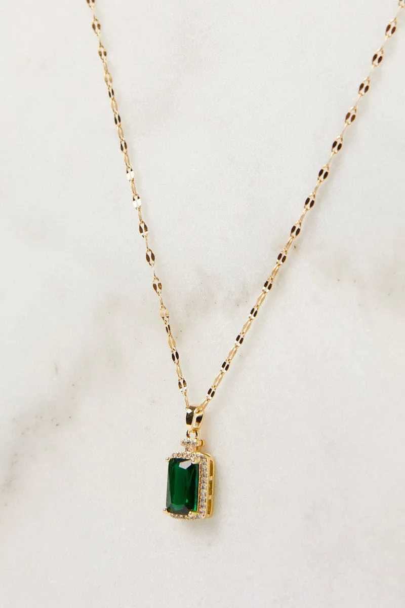 Yellow Jewel Drop Necklace sold by Ally Fashion product image thumbnail 2