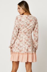 Print Wrap Dress Long Sleeve Mini sold by Ally Fashion