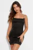Black Satin Bodycon Mini Party Dress sold by Ally Fashion
