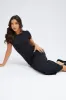 Black Maxi Dress Short Sleeve Bodycon SuperSoft sold by Ally Fashion