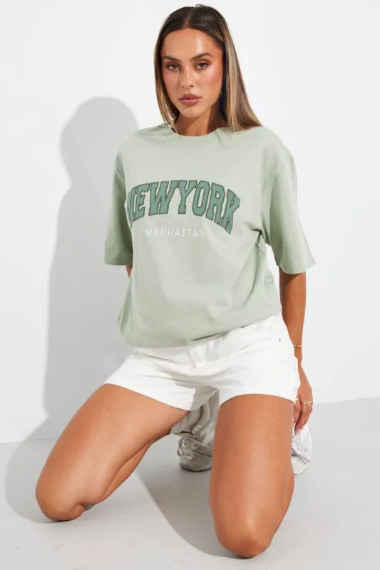 Green Graphic Tee Short Sleeve sold by Ally Fashion
