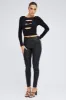 Black Skinny Jean High Rise Wet Look sold by Ally Fashion