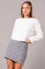 Grey Check Mini Skirt High Rise sold by Ally Fashion