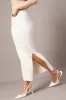 White Knit Skirt High Rise sold by Ally Fashion