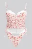 Pink Floral Floral Print Lingerie Set sold by Ally Fashion