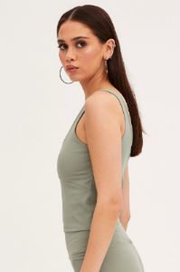 Green Tank Top Sleeveless Underseam Activewear sold by Ally Fashion