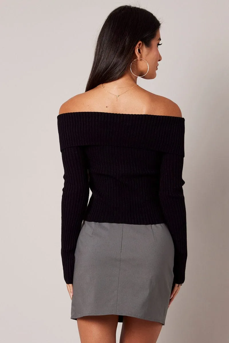 Grey Mini Skirt High Rise sold by Ally Fashion product image thumbnail 5