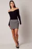 Grey Mini Skirt High Rise sold by Ally Fashion